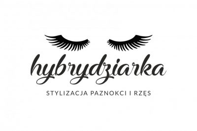 Projekt logo stylizacji paznokci Hybrydziarka