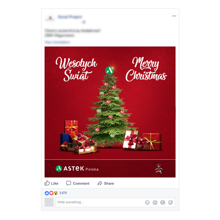 Grafika na Facebook Świąteczna